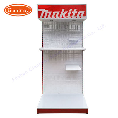 Pegboard-Metall mit hängenden Haken Hardware-Anzeige stehen