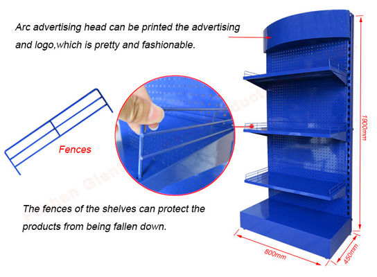 Perforierte Blech Pegboard-Anzeige mit Haken-Werkzeug-Stand