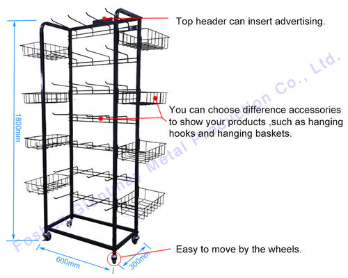 Kartoffel Chip Display Candy Stand Wire Mesh Basket Shelf