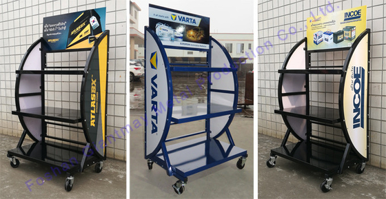 Auto-Speicher-Regal-elektrischer Fahrrad-Metallbatterie-Präsentationsständer