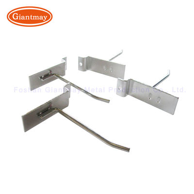 Anzeigen-Geschäfts-Speicher-Latten-Wand-Haken Metall-Chromes einzelner Slatwall